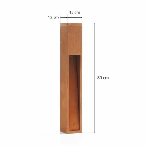 SLV Borne lumineuse attrayante RUSTY SLOT 80^ Bornes Éclairage Extérieur