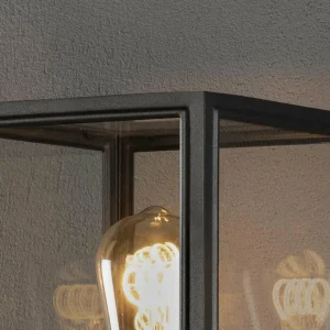 Konstsmide Borne lumineuse Carpi, forme lanterne, noire^ Bornes Éclairage Extérieur