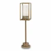 Moretti Luce Borne lumineuse Cubic³ 3370 laiton ancien/opale^ Bornes Éclairage Extérieur