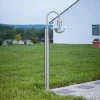 Lindby Borne lumineuse Damion courbée en inox^ Bornes Éclairage Extérieur