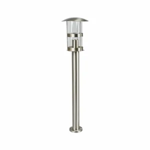 Lindby Borne lumineuse en inox Noemi pour l’extérieur^ Bornes Éclairage Extérieur