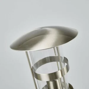 Lindby Borne lumineuse en inox Noemi pour l’extérieur^ Bornes Éclairage Extérieur