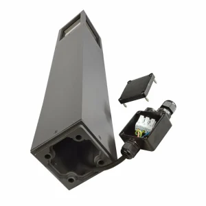 Deko-Light Borne lumineuse Facado II, hauteur 100 cm, angulaire, gris foncé/opale^ Bornes Éclairage Extérieur