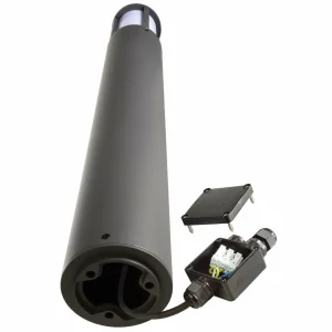 Deko-Light Borne lumineuse Facado II, hauteur 100 cm, ronde, gris foncé/opale^ Bornes Éclairage Extérieur