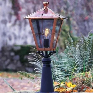 Konstsmide Borne lumineuse Fenix en cuivre, 66,5 cm^ Bornes Éclairage Extérieur