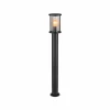 Globo Borne lumineuse Gracey, hauteur 100 cm, noir, acier inoxydable, IP54^ Bornes Éclairage Extérieur