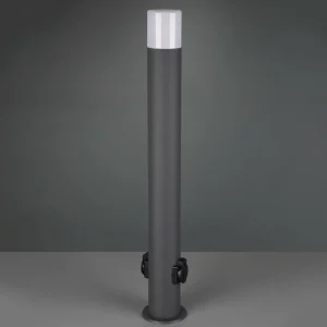 Trio Lighting Borne lumineuse Hoosic avec prises, anthracite^ Bornes Éclairage Extérieur