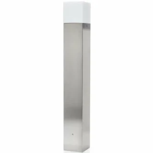 LCD Borne lumineuse inox Linus avec verre opale^ Bornes Éclairage Extérieur