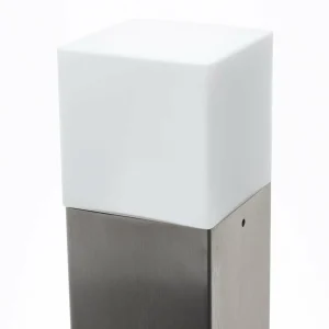 LCD Borne lumineuse inox Linus avec verre opale^ Bornes Éclairage Extérieur