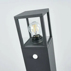 Lucande Borne lumineuse Klemens avec détecteur 65 cm^ Bornes Extérieures Avec Détecteur