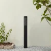 Lindby Borne lumineuse Lurinda, noir, aluminium, Ø 10,5 cm^ Bornes Éclairage Extérieur