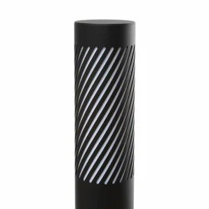 Lindby Borne lumineuse Lurinda, noir, aluminium, Ø 10,5 cm^ Bornes Éclairage Extérieur