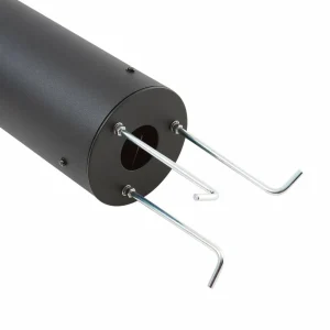 Lindby Borne lumineuse Lurinda, noir, aluminium, Ø 10,5 cm^ Bornes Éclairage Extérieur