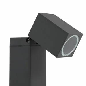 Lindby Borne lumineuse Othil, hauteur 80 cm, gris, aluminium^ Bornes Éclairage Extérieur