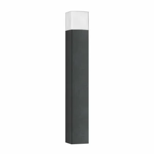 LCD Borne lumineuse Linus, graphite, hauteur 85 cm, aluminium, verre opale^ Bornes Éclairage Extérieur