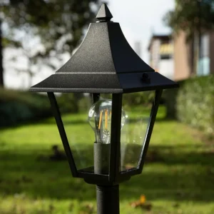 K.S. Verlichting Borne lumineuse Livorno, IP44, noir/clair^ Bornes Éclairage Extérieur