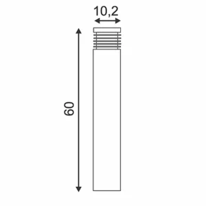 SLV Borne lumineuse moderne VAP SLIM 60^ Potelets Extérieurs