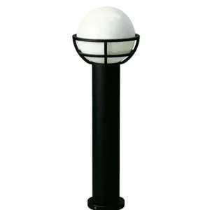 Albert Leuchten Borne lumineuse noire diffuseur en verre opale^ Bornes Éclairage Extérieur