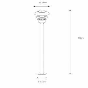 Lucide Borne lumineuse Zico, chrome mat^ Bornes Éclairage Extérieur