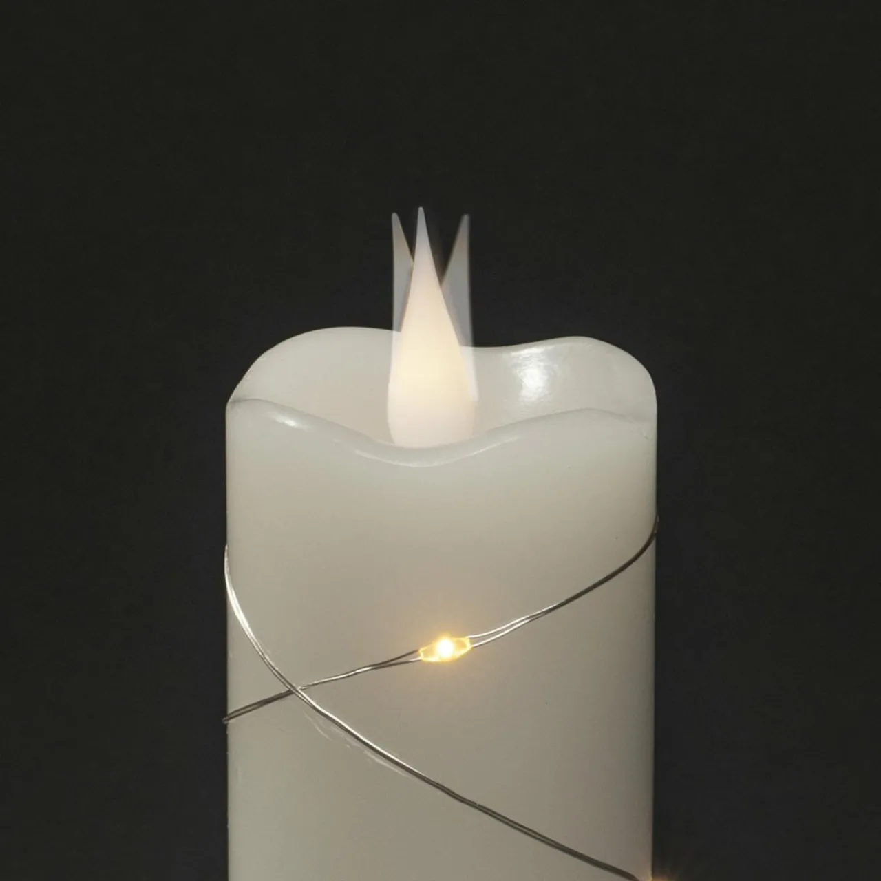 Konstsmide Christmas Bougie en cire LED blanche couleur de lumière blanc chaud 15,2 cm^ Lumière De Noël