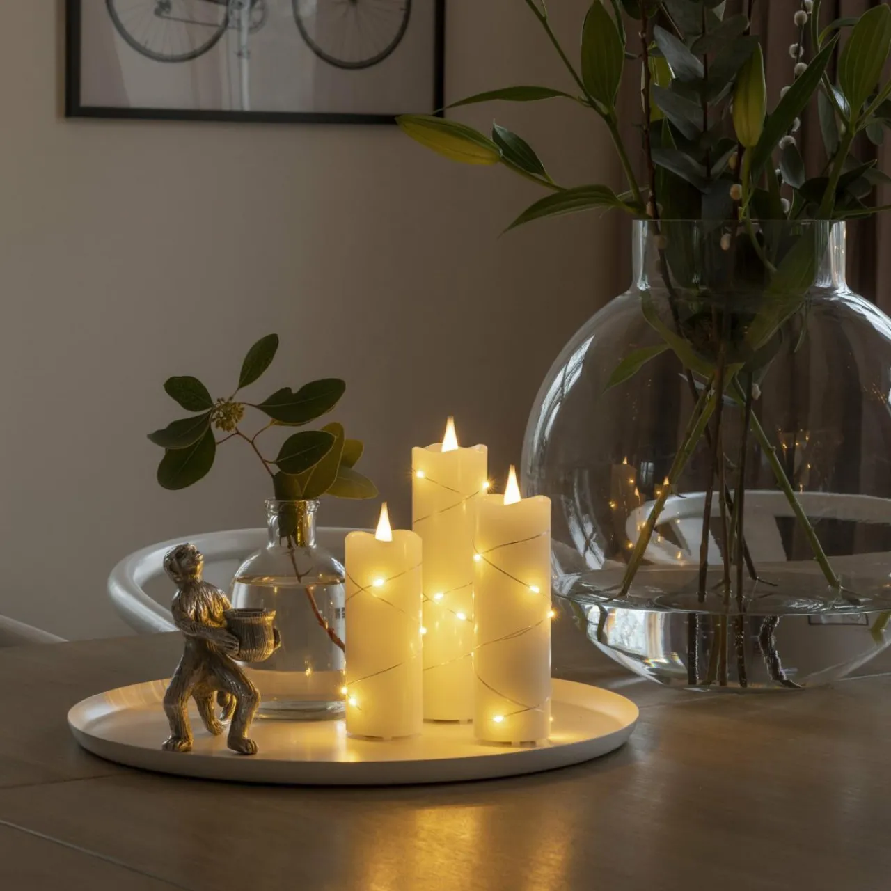 Konstsmide Christmas Bougie en cire LED crème couleur de lumière ambre 15,2 cm^ Lumière De Noël