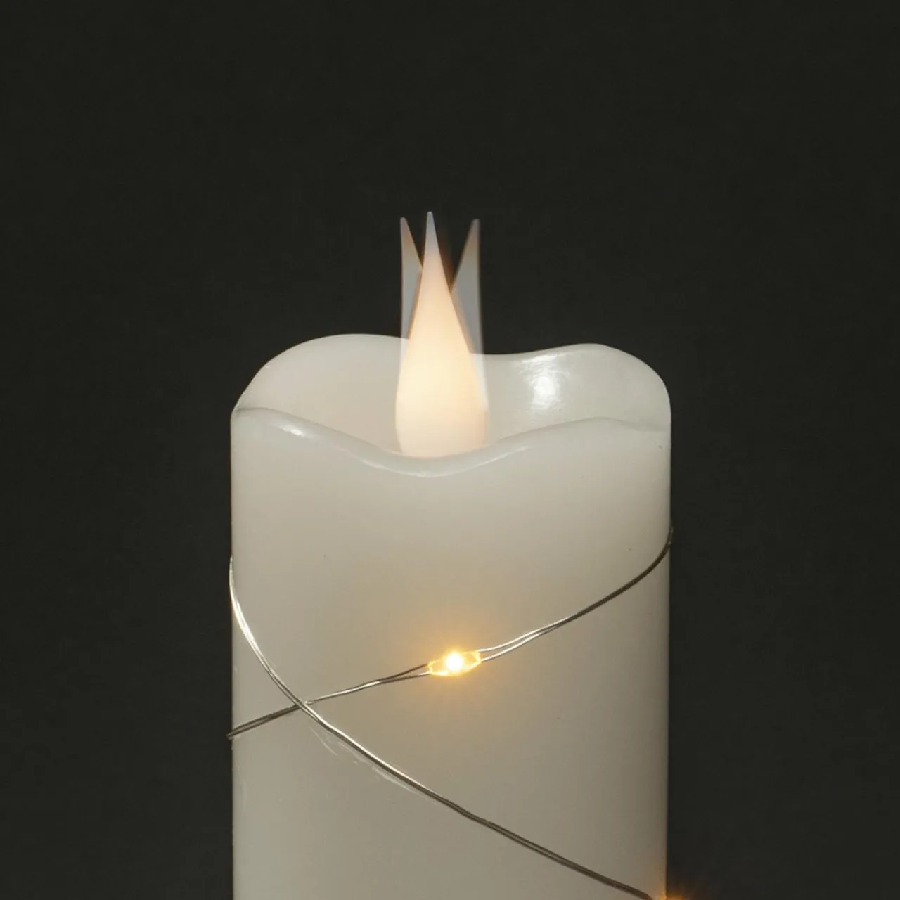 Konstsmide Christmas Bougie en cire LED crème couleur de lumière ambre 15,2 cm^ Lumière De Noël