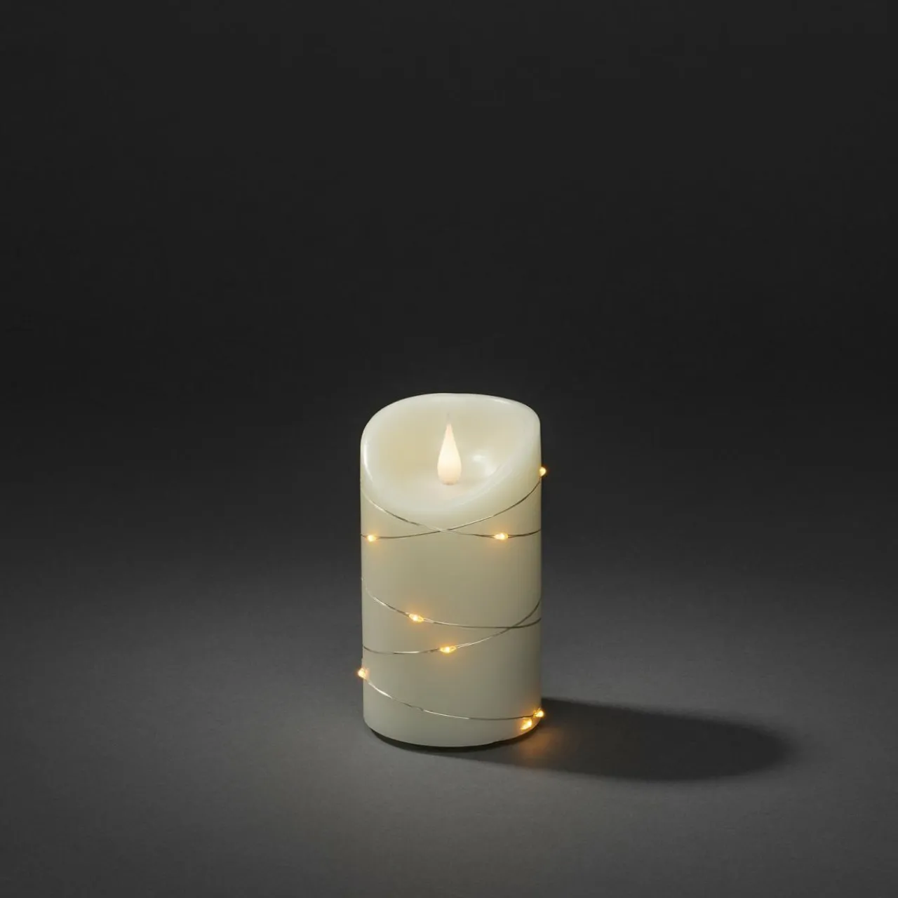 Konstsmide Christmas Bougie en cire LED crème couleur de lumière ambre hauteur13cm^ Lumière De Noël