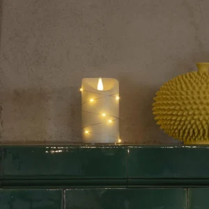Konstsmide Christmas Bougie en cire LED crème couleur de lumière ambre hauteur13cm^ Lumière De Noël