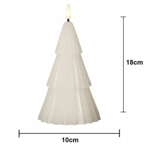 STAR TRADING Bougie LED Flamme Grany, blanc, 18 cm, cire véritable, fonctionne sur piles^ Lumière De Noël