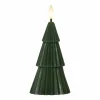 STAR TRADING Bougie LED Flamme Grany, vert, 15 cm, cire véritable, à piles^ Lumière De Noël