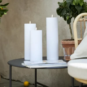 STAR TRADING Bougie LED Flamme Rak 27,5 cm blanc Plastique Fonctionnement sur piles^ Lumière De Noël