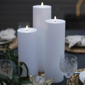 STAR TRADING Bougie LED Flamme Rak 27,5 cm blanc Plastique Fonctionnement sur piles^ Lumière De Noël
