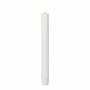 STAR TRADING Bougie LED Flamme Stripe, blanc, 25 cm, pile de cire, set de 2 pièces^ Lumière De Noël