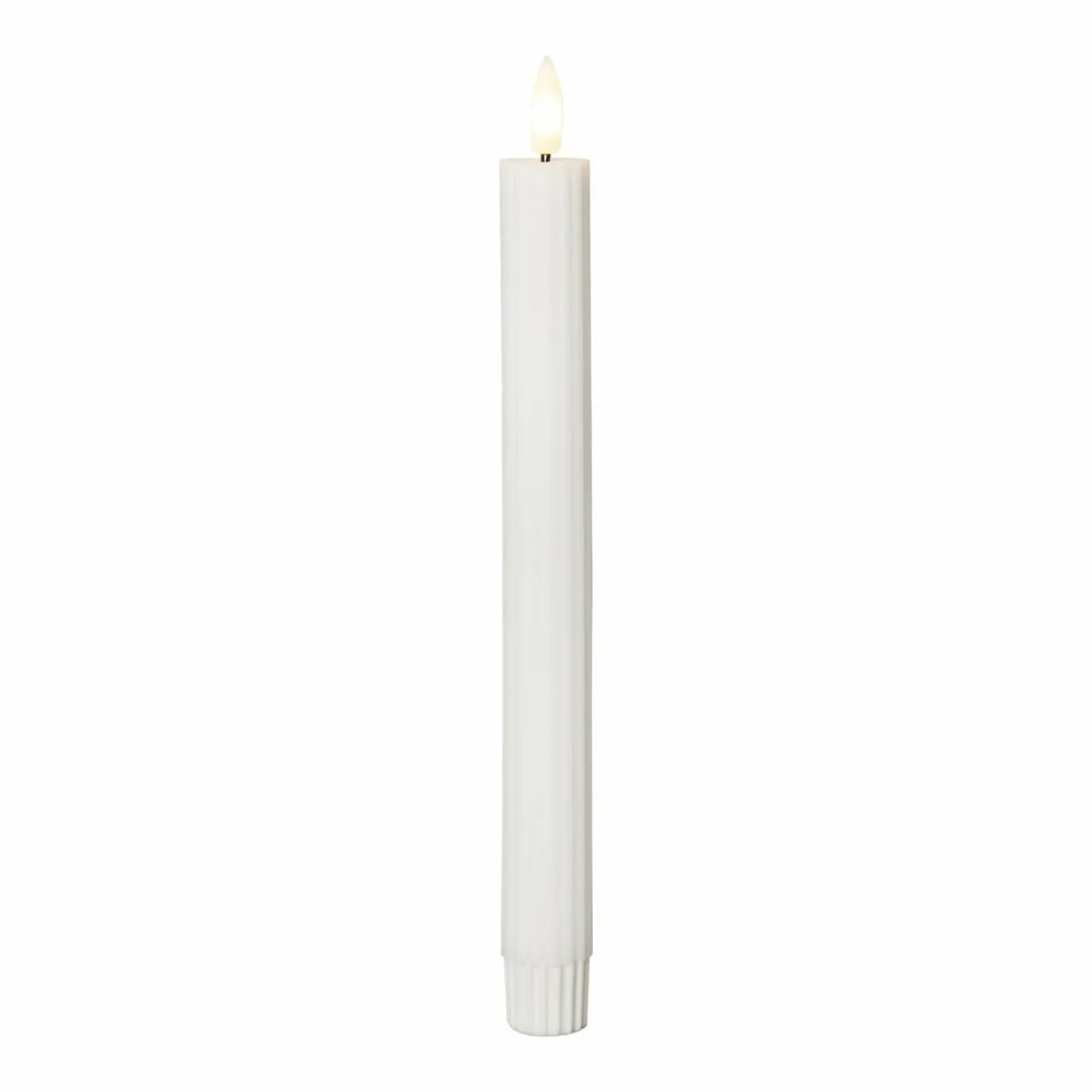 STAR TRADING Bougie LED Flamme Stripe, blanc, 25 cm, pile de cire, set de 2 pièces^ Lumière De Noël