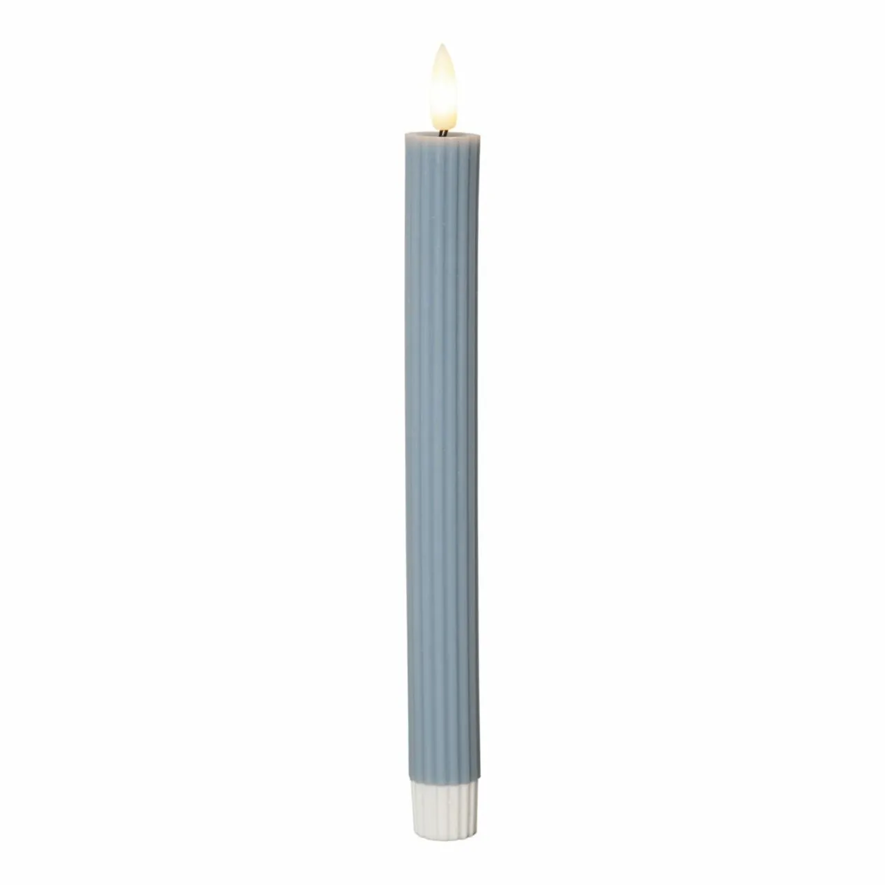 STAR TRADING Bougie LED Flamme Stripe, bleu, 25 cm, pile de cire, set de 2 pièces^ Lumière De Noël