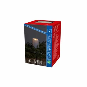 Konstsmide Christmas Bougie LED IP44 blanc crème fondu hauteur 14cm^ Lumière De Noël