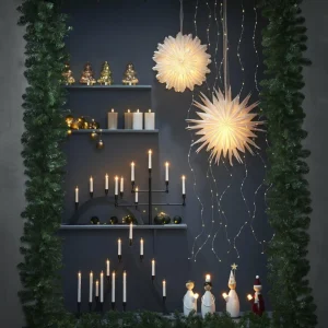 STAR TRADING Bougie LED Ruban LED beige 15cm cire véritable Fonctionnement sur piles^ Lumière De Noël