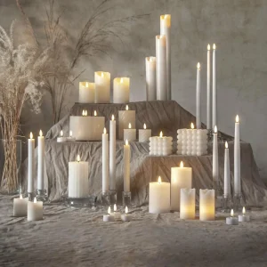 STAR TRADING Bougie LED Ruban LED blanc 15 cm cire véritable Fonctionnement sur piles^ Lumière De Noël
