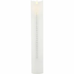 Sirius Bougie LED Sara Calendar, blanc/argent, hauteur 29 cm^ Lumière De Noël