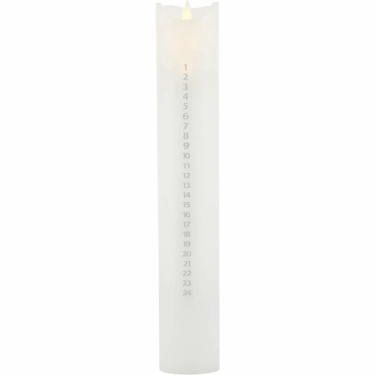 bougie_led_sara_calendar_blancargent_hauteur__cm_1.webp Sirius Bougie LED Sara Calendar, blanc/argent, hauteur 29 cm^ Lumière De Noël