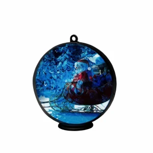 Konstsmide Christmas Boules hologramme 3D, paysage hivernal, 64 LED^ Lumière De Noël