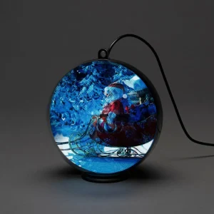 Konstsmide Christmas Boules hologramme 3D, paysage hivernal, 64 LED^ Lumière De Noël