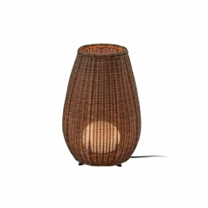 Bover lampe de table LED Amphora, brun/marron-rattan, 47 cm^ Lampes Décoratives