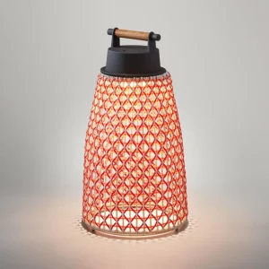 Bover Nans M/49/R Lampe à poser sur batterie pour l'extérieur, rouge^ Lampes Décoratives