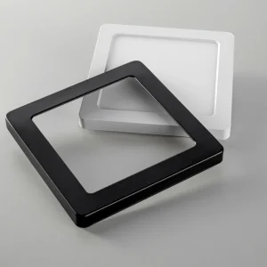 Heitronic Cadre pour panneau LED Selesto, carré, noir^ Matériel Électrique