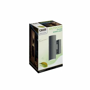 Calex applique d'extérieur GU10 acier inoxydable up/down 17 cm, anthracite^ Appliques Murales Extérieures