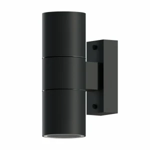 Calex applique d'extérieur GU10 acier inoxydable, up/down, 17 cm, noir^ Appliques Murales Extérieures