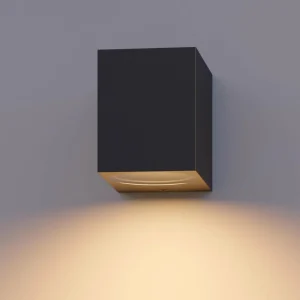 Calex applique d'extérieur GU10, downlight, hauteur 8 cm, noir^ Appliques Murales Extérieures