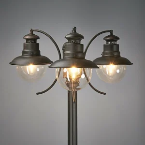 Lindby Candélabre Eddie à trois lampes IP44^ Lampadaires D'Extérieur