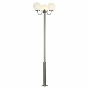 Lindby Candélabre Samuel à 3 boules en verre^ Lampadaires D'Extérieur